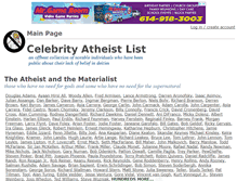 Tablet Screenshot of celebatheists.com